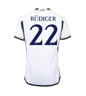 Real Madrid Antonio Rudiger #22 Replica Home Stadium Shirt 2023-24 Short Sleeve